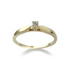 Solitaire d'occasion or 750 jaune diamant - vue V1