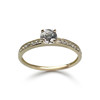 Bague d'occasion or 375 jaune oxyde de zirconium - vue V1