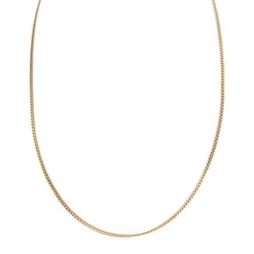 Chaîne d'occasion or 750 jaune maille gourmette 55 cm