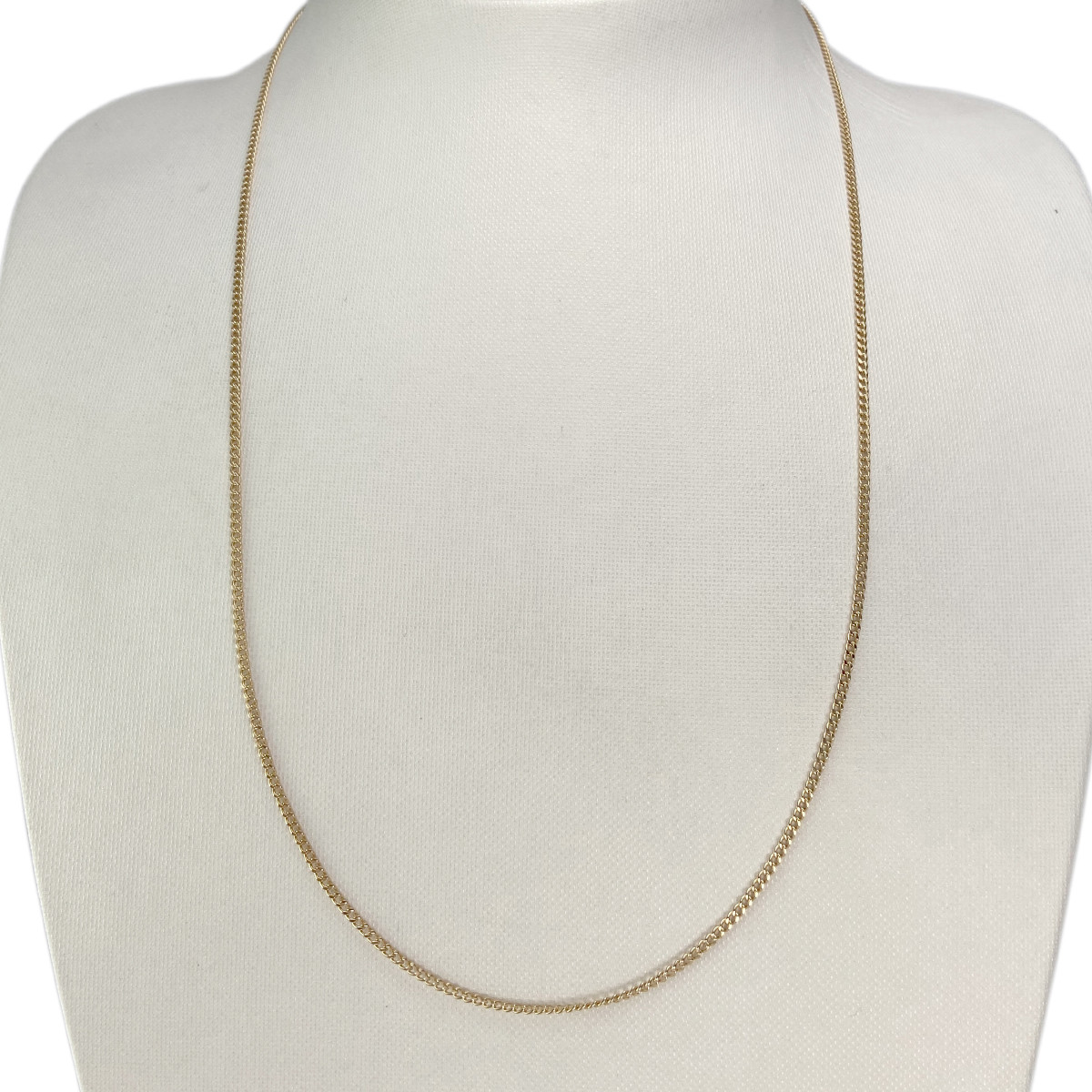Secondhand gold chain 750 yellow gourmette mesh 55 cm - view 2