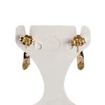 Boucles d'oreilles d'occasion or 750 jaune oxyde de zirconium rubis - vue 3