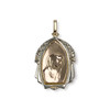 Médaille vierge d'occasion or 750 rhodié 2 tons - vue V1