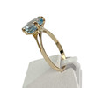 Bague d'occasion or 750 jaune topaze bleue - vue V2