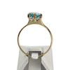 Bague d'occasion or 750 jaune topaze bleue - vue V3