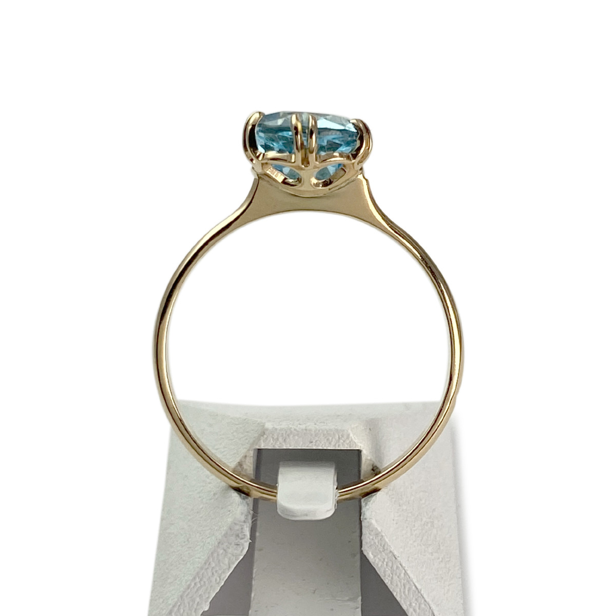 Bague d'occasion or 750 jaune topaze bleue - vue 3