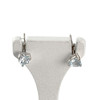 Boucles d'oreilles d'occasion or 750 blanc coeur topaze sky blue - vue V1