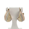 Boucles d'oreilles d'occasion or 750 rhodié 3 tons - vue V1