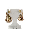 Boucles d'oreilles d'occasion or 750 rhodié 3 tons - vue V3