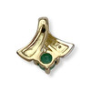 Pendentif d'occasion or 750 rhodié 2 tons emeraude diamant - vue V2