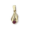 Pendentif d'occasion or 750 jaune rubis oxyde de zirconium - vue V1