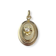 Pendentif d'occasion or 750 jaune perle de culture