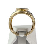 Bague d'occasion or 750 rhodié 2 tons saphir diamant - vue 3