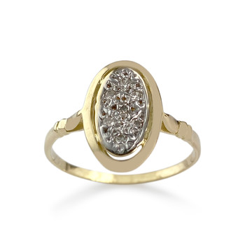 Bague d'occasion or 750 jaune diamant