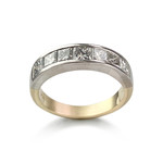 Bague d'occasion or 750 2 tons diamant - vue 1