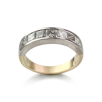 Bague d'occasion or 750 2 tons diamant - vue 1