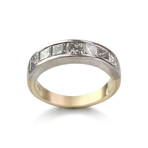 Bague d'occasion or 750 2 tons diamant