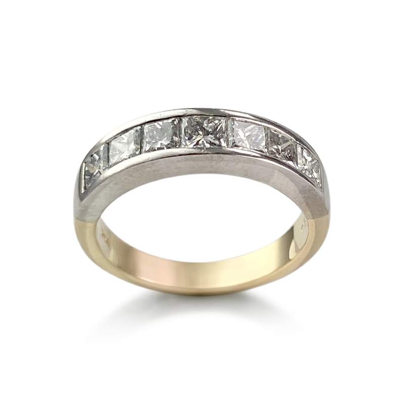 Bague d'occasion or 750 2 tons diamant - vue 1