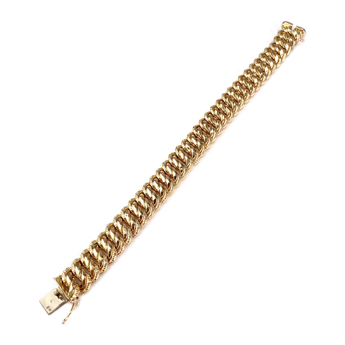 Second hand bracelet 750 yellow gold american mesh