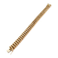 Second hand bracelet 750 yellow gold american mesh