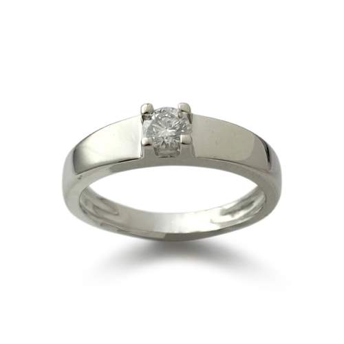 Solitaire second hand gold 750 white diamond
