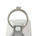Solitaire d'occasion or 750 blanc diamant - vue 3