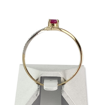 Bague d'occasion or 750 2 tons rubis