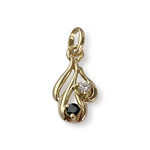 Pendentif d'occasion or 750 jaune saphir oxyde de zirconium - vue 1