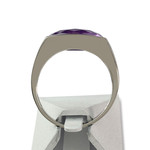 Bague d'occasion or 750 blanc amethyste - vue 3