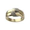 Bague d'occasion deux ors 750 diamants - vue V1
