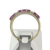 Bague d'occasion or 750 blanc diamants rubis - vue V3