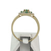 Bague d'occasion or 750 jaune fleur diamants émeraudes - vue V3