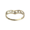 Bague d'occasion or 750 deux tons diamants - vue V1