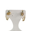 Boucles d'oreilles d'occasion or 750 2 ors saphirs diamants - vue V3