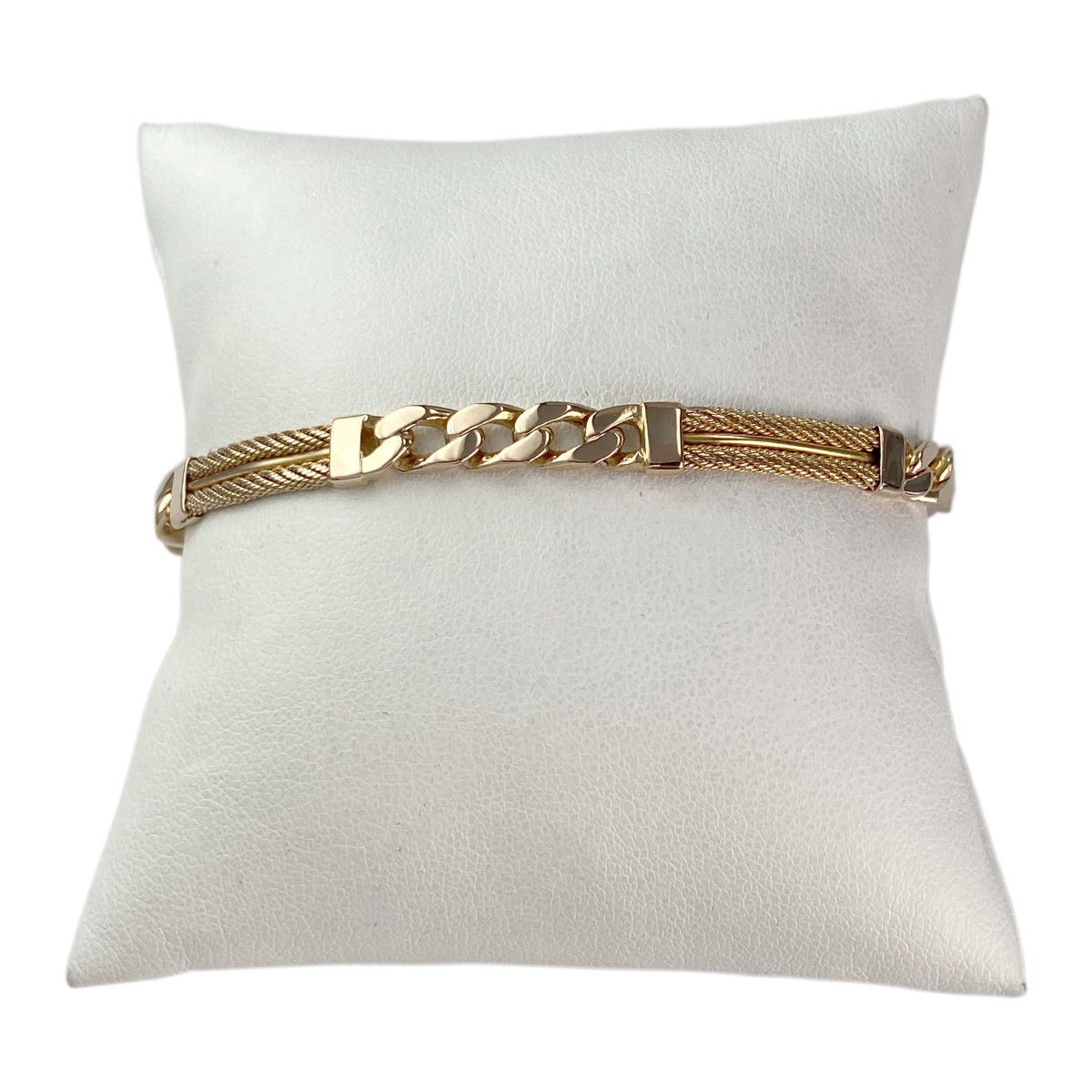 Tweedehands armband in 750 geel goud, fantasiesteek