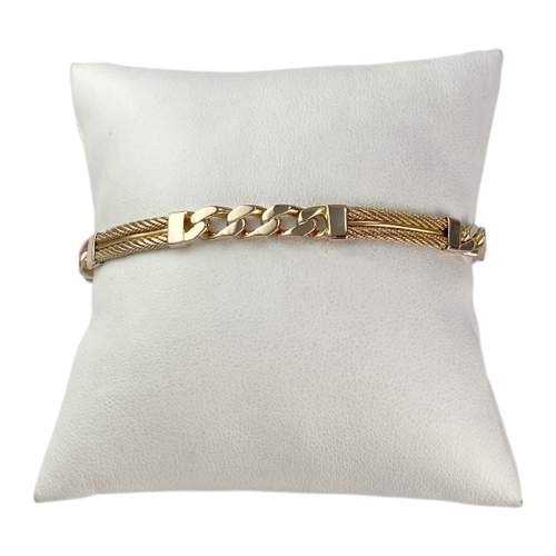 Second-hand bracelet 750 yellow gold fancy mesh