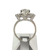 Bague d'occasion or 750 blanc fleur diamants - vue V3
