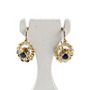 Boucles d'oreilles d'occasion or 750 jaune saphirs - vue V1