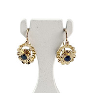 Boucles d'oreilles d'occasion or 750 jaune saphirs