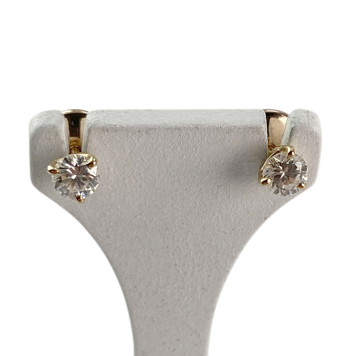 Boucles d'oreilles d'occasion or 750 jaune diamants
