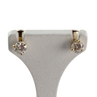 Boucles d'oreilles d'occasion or 750 jaune diamants
