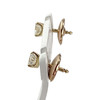 Boucles d'oreilles d'occasion or 750 jaune diamants - vue V2