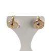 Boucles d'oreilles d'occasion or 750 jaune diamants - vue V3