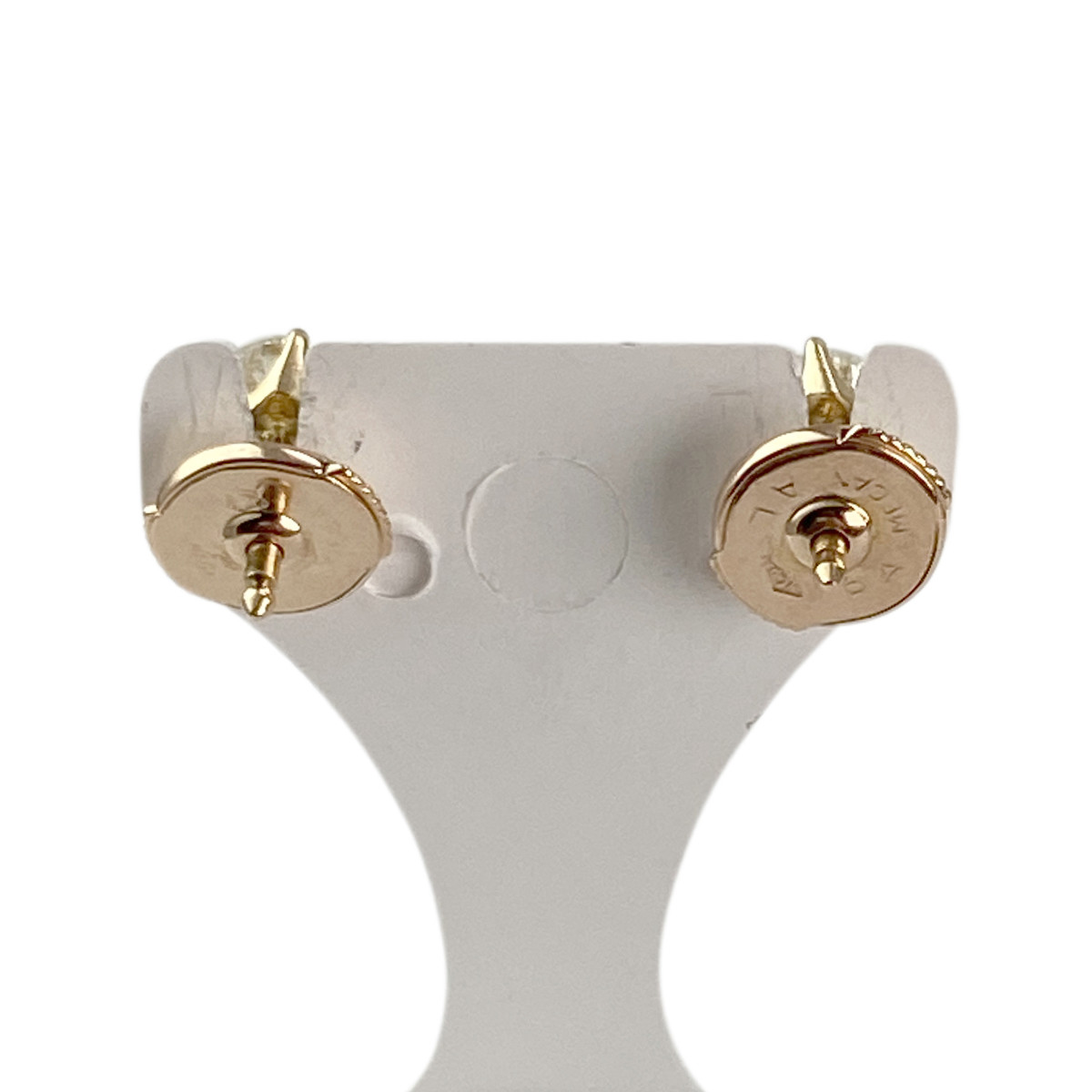 Boucles d'oreilles d'occasion or 750 jaune diamants - vue 3