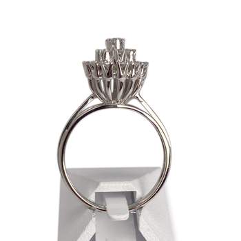 Bague d'occasion or 585 blanc diamant diamant