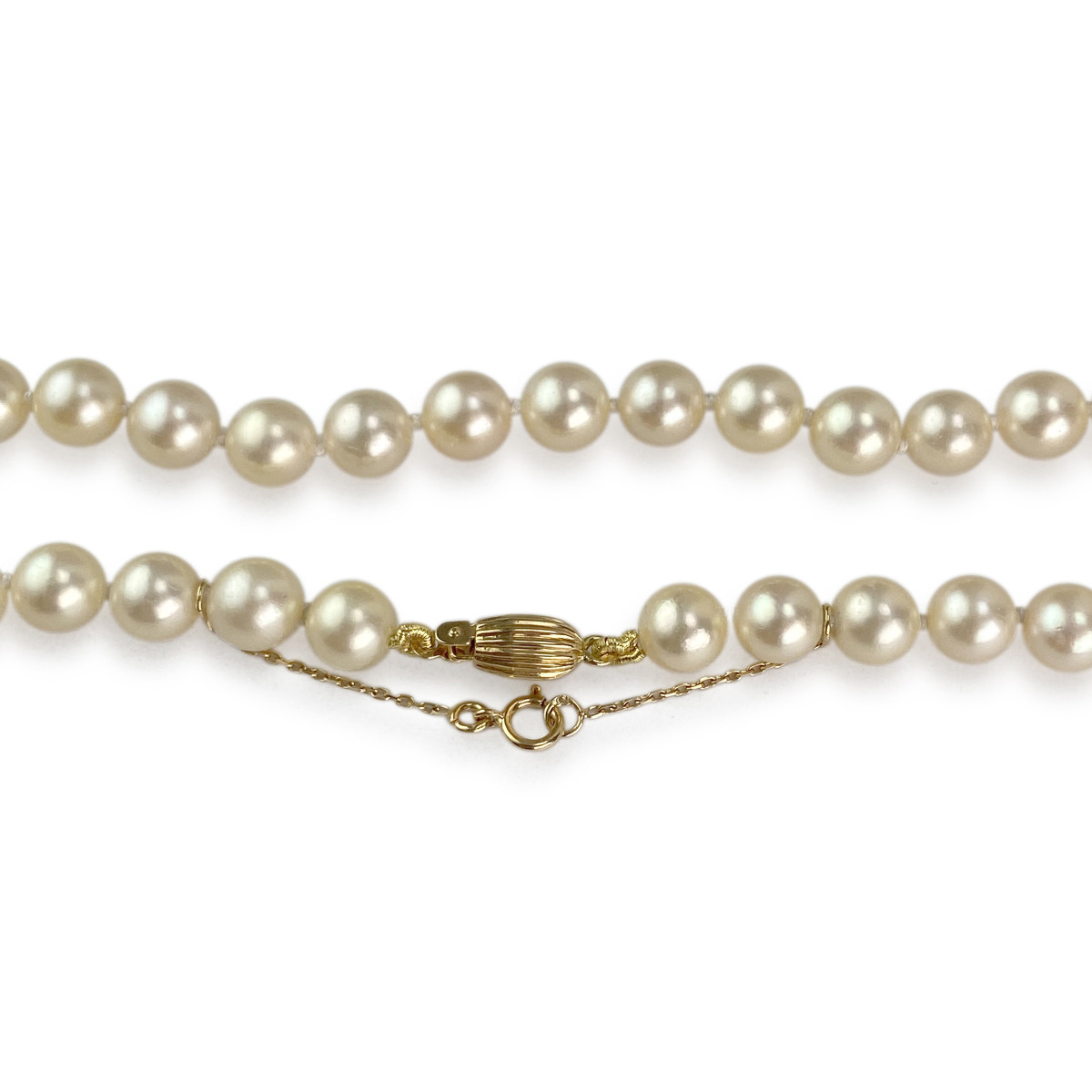 Collier d'occasion or 750 jaune perle de culture du japon - vue 3