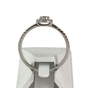 Bague d'occasion or 750 blanc diamant