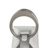 Bague d'occasion or 750 blanc diamant saphir - vue V3