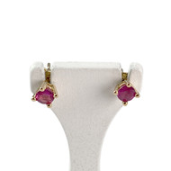 Boucles d'oreilles d'occasion or 750 jaune rubis