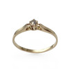 Solitaire d'occasion or 750 jaune diamant - vue V1