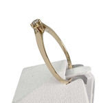 Solitaire d'occasion or 750 jaune diamant - vue 2
